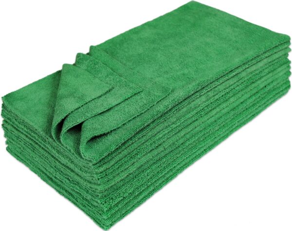 MICROFIBER TOWEL GREEN (10 PACK)