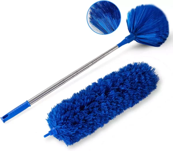 ROUND DUSTER WITH EXTENSION AND ATTACHMENT