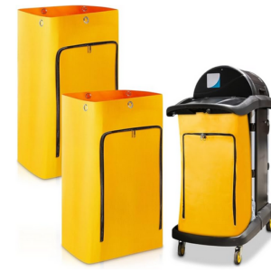 Janitorial Cart Yello Vinyl Bag w/zipper