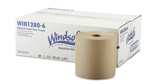 WINDSOFT NATURAL HARDWOUND ROLL TOWEL