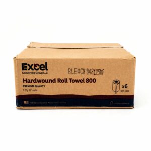 EXCEL ROLL TOWEL 1 PLY 8" X 800 FT, BROWN, 6 ROLLS X BOX