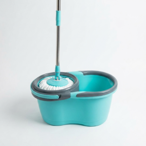 Uniware Fregona Giratoria con Cubo, Mango de Acero Inoxidable de 39"