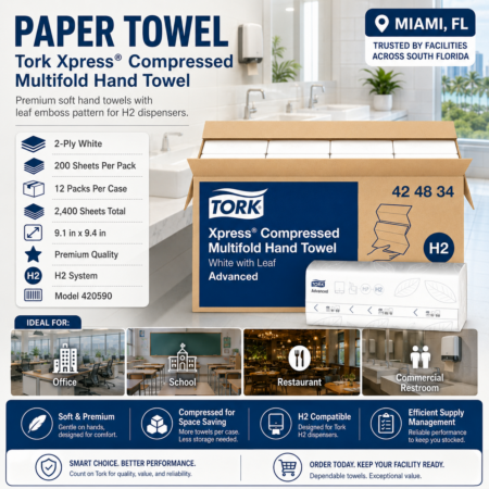 TORK XPRESS® COMPRESSED MULTIFOLD HAND TOWELS