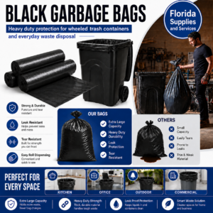 BLACK TRASH BAGS 38" X 58"