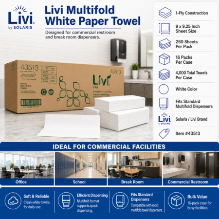 LIVI - MULTIFOLD WHITE TOWEL