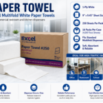 EXCEL MULTIFOLD 9X9.25 INCH WHITE TOWELS