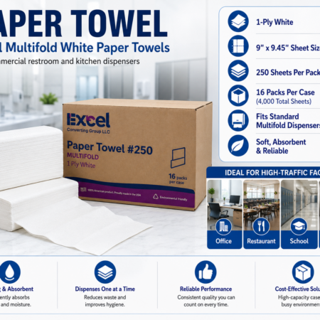 EXCEL MULTIFOLD 9X9.25 INCH WHITE TOWELS