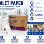 EXCEL JR JUMBO TISSUE 9" 2PLY 12 ROLLS X BOX