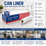 CLEAR CAN LINERS 24" X 24"