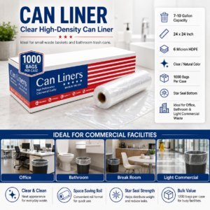 CLEAR CAN LINERS 24" X 24"