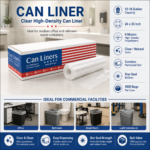 CLEAR CAN LINERS 24" X 33"