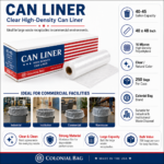 CLEAR CAN LINERS 40" X 48"
