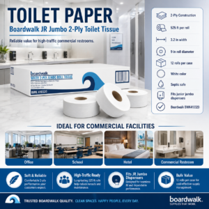 BOARDWALK - JR JUMBO 9" TOILET TISSUE PAPER
