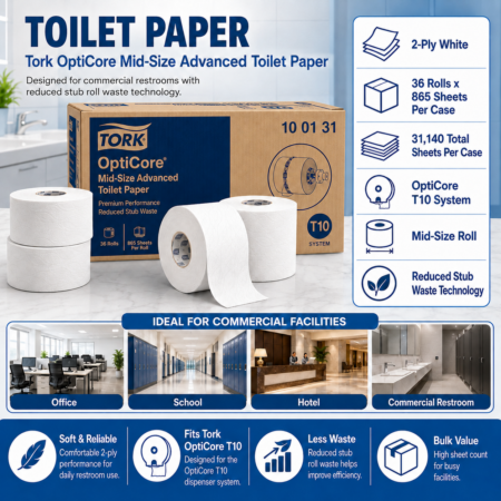 TORK OPTICORE TOILET PAPER T10