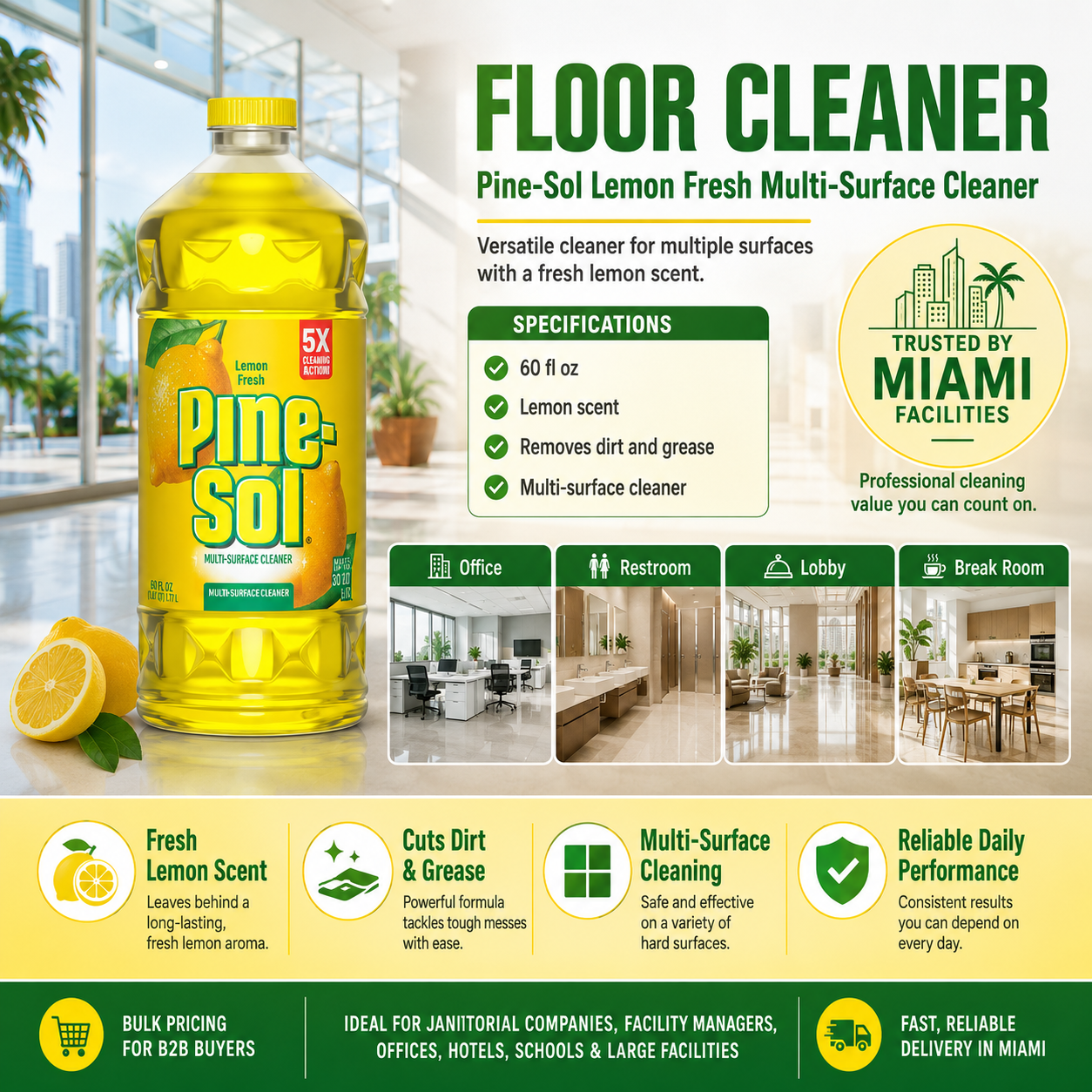 Pine-Sol Lemon Fresh Multi-Surface Cleaner 60 fl oz