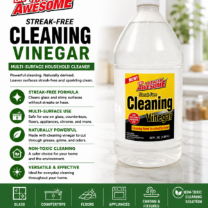 LA’S TOTALLY AWESOME STREAK FREE CLEANING VINEGAR 64 FL OZ