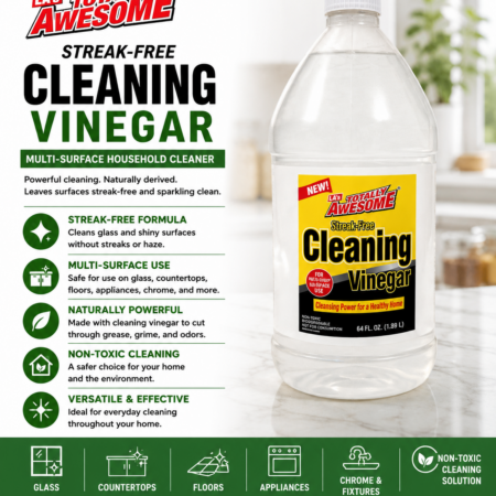 LA’S TOTALLY AWESOME STREAK FREE CLEANING VINEGAR 64 FL OZ