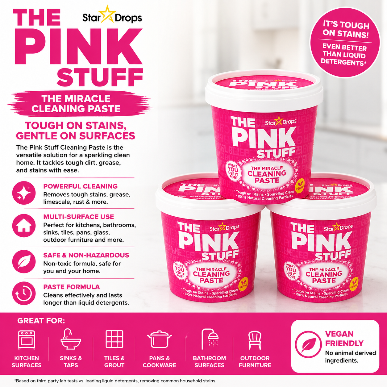 Stardrops The Pink Stuff The Miracle Laundry Oxi Powder Stain Remover