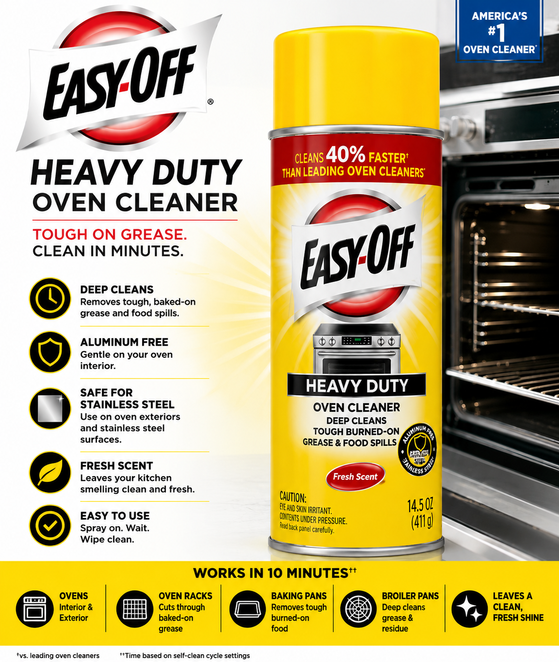 Easy-Off Fresh Scent Heavy Duty Oven Cleaner 14.5 oz