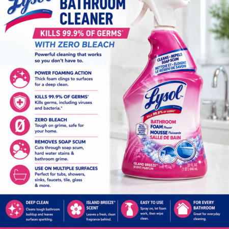 LYSOL BATHROOM FOAM CLEANER (PINK)