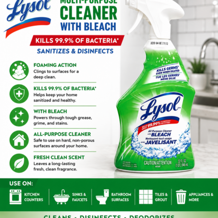 LYSOL ALL PURPOSE CLEANER WITH BLEACH (GREEN)