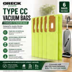 Oreck Type CC VACUUM BAG 6 QT