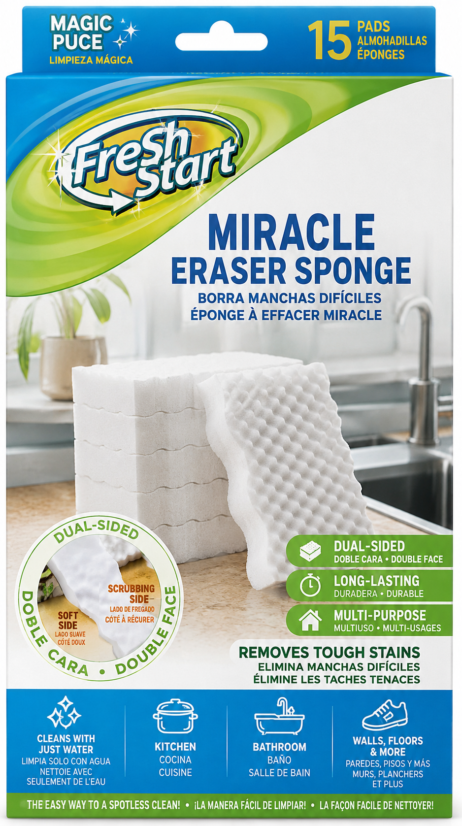 FreshStartMiracle Eraser Sponge x15 pack