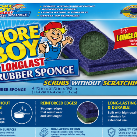 Chore Boy Longlast Scrubber Sponge 4 1/2 in x 2 1/2 in x 1/2 in