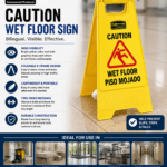 CAUTION WET FLOOR SIGN