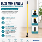 DUST MOP HANDLE WITH CLIP