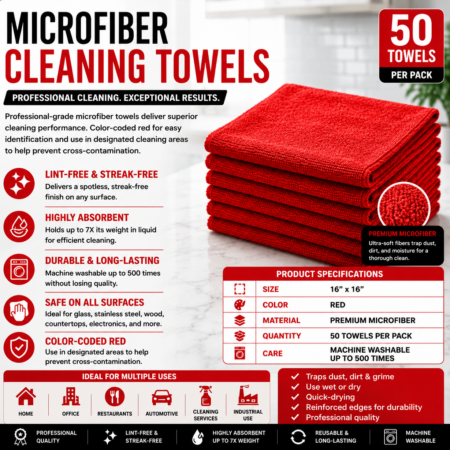 MICROFIBER TOWEL RED