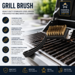 GRILL BRUSH, METAL BRISTLE