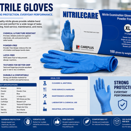 GLOVES - DISPOSABLE BLUE X-LARGE