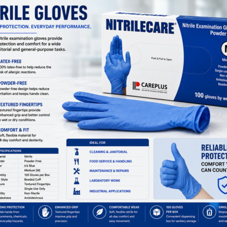 GLOVES NITRILE SIZE MEDIUM