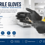 BLACK GLOVES NITRILE - DUTY BLACK - MEDIUM