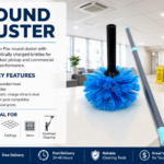 ROUND DUSTER WITH EXTENSION AND ATTACHMENT