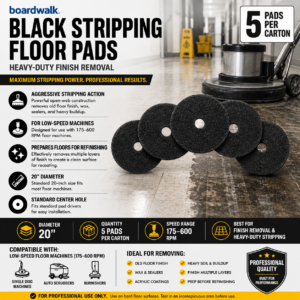 FLOOR PADS 20" BLACK