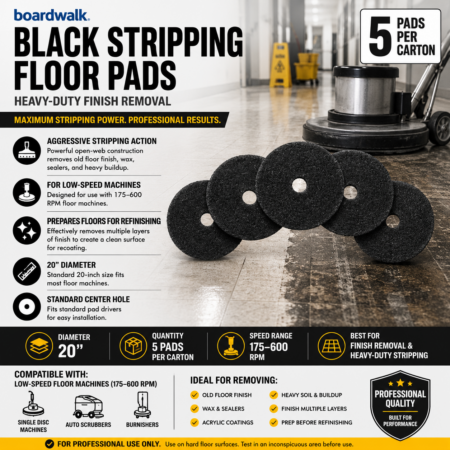 FLOOR PADS 20" BLACK
