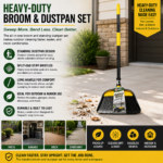 OUTDOOR BROOM WITH DUSTPAN