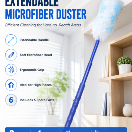 Extendable Duster with Microfiber Head